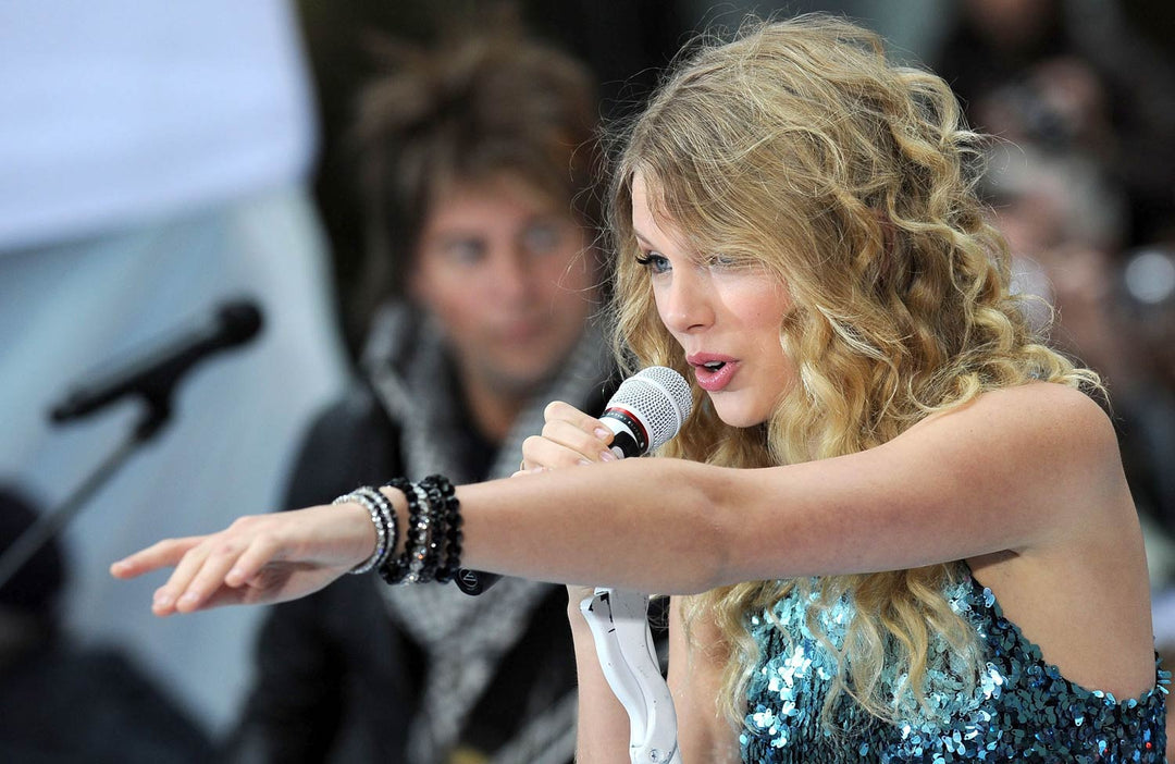 Taylor Swift on stage for the NBC Today Show concert, Rockefeller Plaza, New York