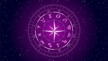 Zodiac wheel on a space background