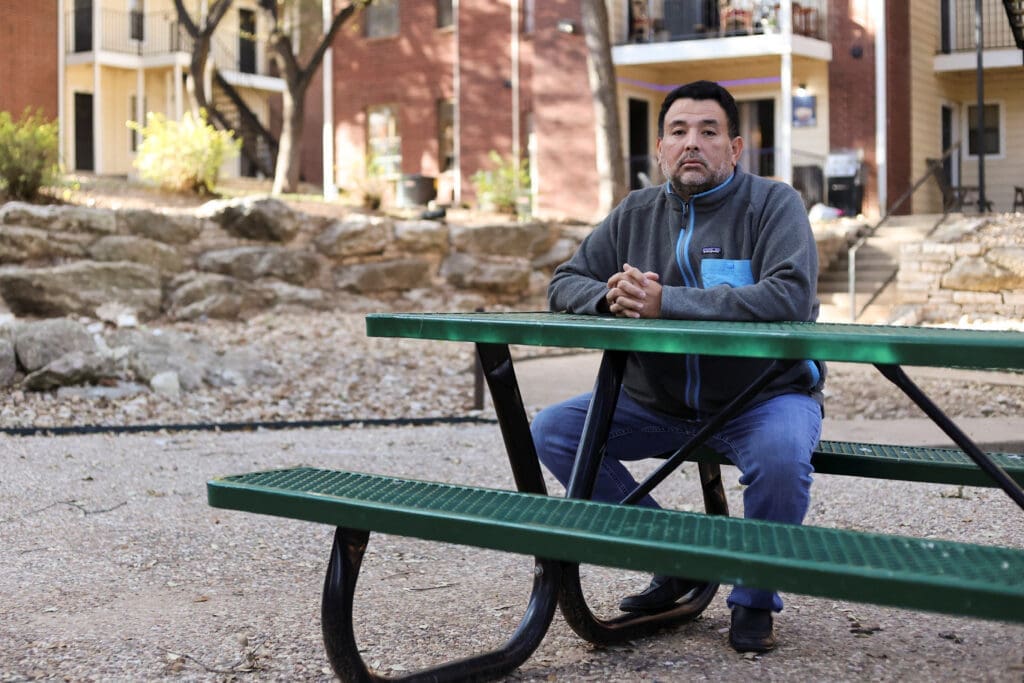 Jorge Lopez-Giron, 47, a gay man from Honduras who has been living in the U.S. without legal status since 2000, poses for a portrait, in Austin