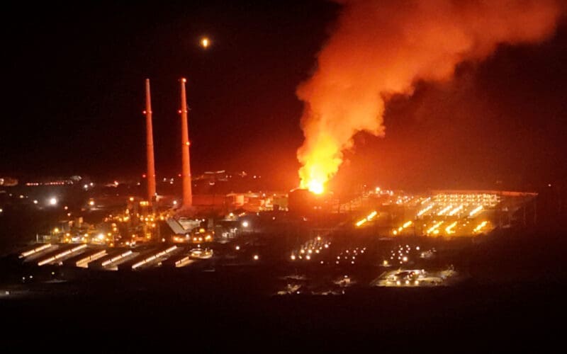 Fire at the site of Vistra Corp's Moss Landing power plant