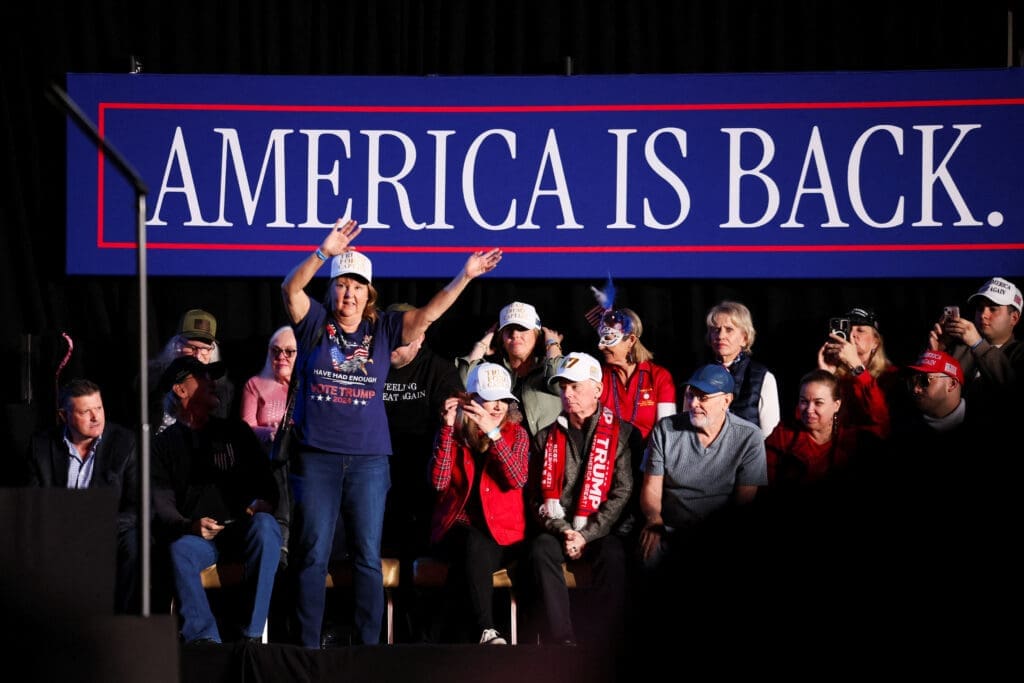 U.S. President Trump attends an event about the economy, in Las Vegas