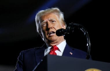 U.S. President Trump attends an event about the economy, in Las Vegas