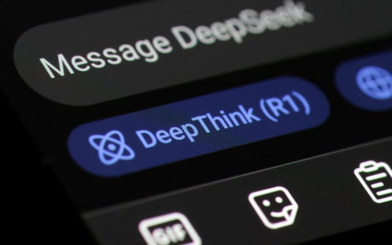 Illustration shows Deepseek app