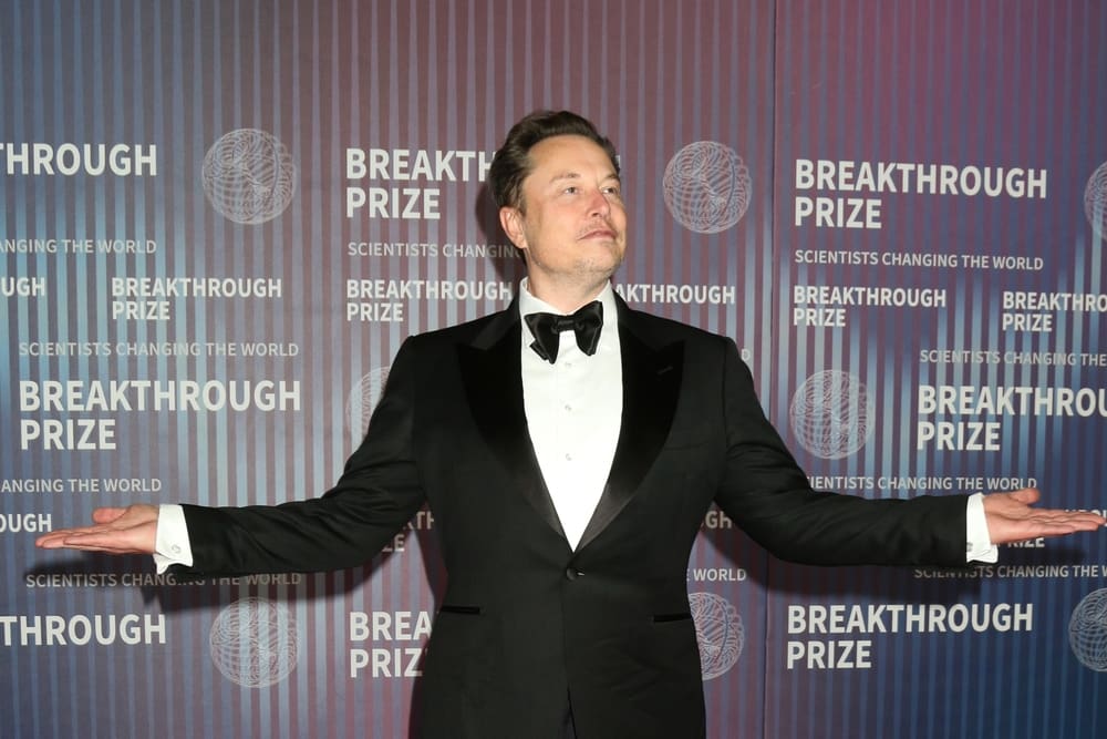 Elon Musk at the 10th Annual Breakthrough Prize Ceremony at the Academy Museum of Motion Pictures on April 13, 2024 in Los Angeles, CA