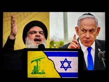 Israel and Hezbollah exchange heavy fire in major escalation. Benjamin netanyahu and hassan nasrallah. Hezbollah and israel