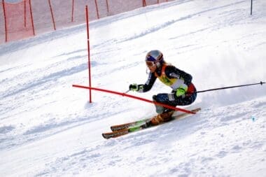 Lindsey Kildow during a slalom race in Aspen in November 2006