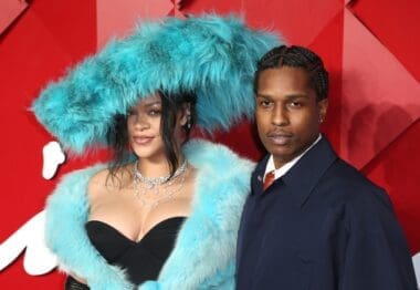 Rihanna and A$AP Rocky attend The Fashion Awards 2024 at the Royal Albert Hall in London, England