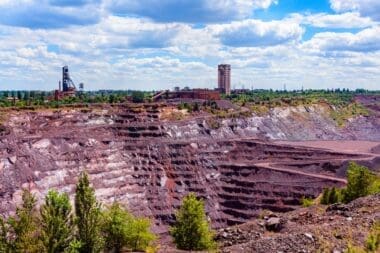 View on iron ore quarry in Kryvyi Rih, Ukraine