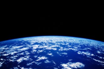 Blue planet earth from space