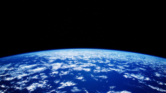 Blue planet earth from space