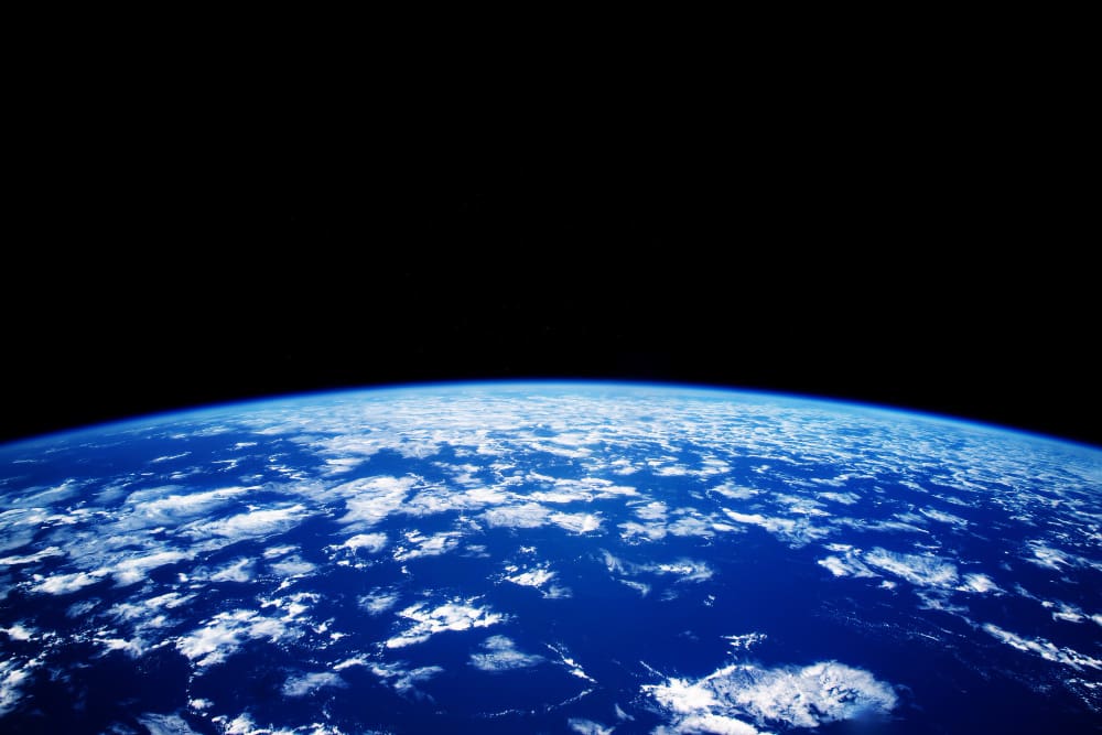 Blue planet earth from space