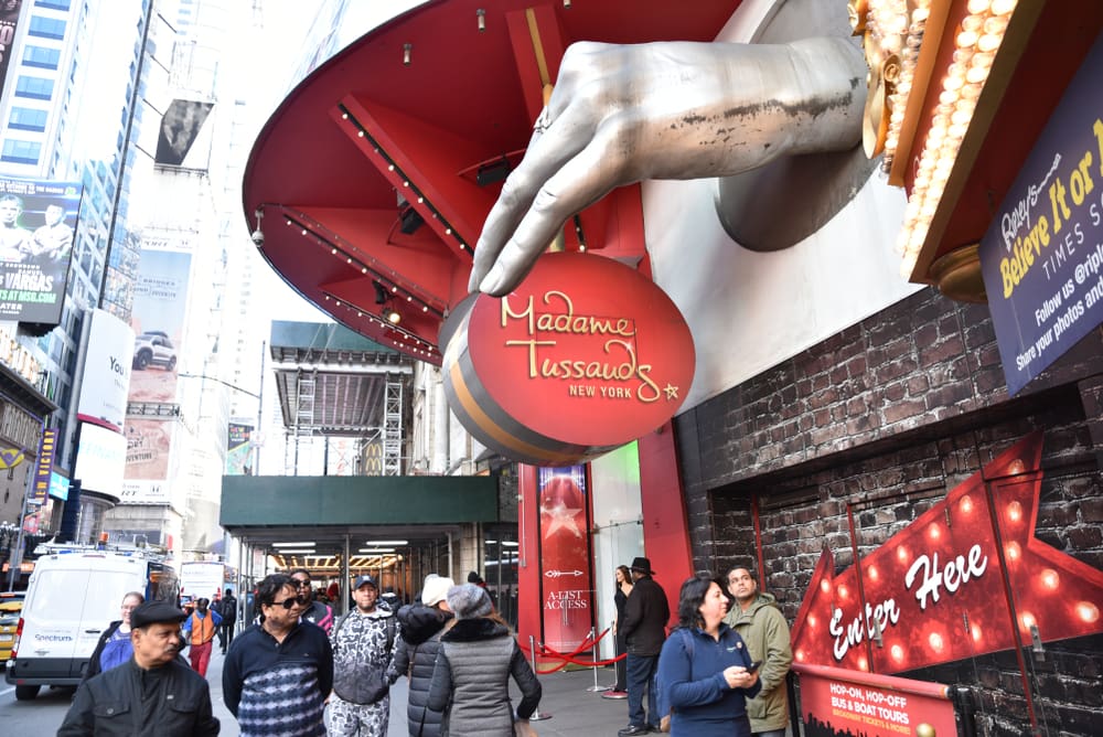 New York, United States - March 2019 Madame Tussauds New York in the heart of Times Square is the only place with no ropes or barriers holding you back from your favorite stars.By Shutterstock.com -singh_lens