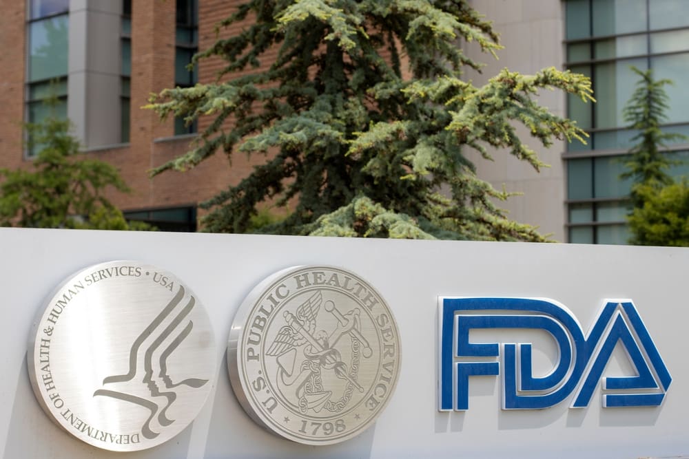Silver Spring, MD, USA - June 25, 2022. The U.S. Department of Health and Human Services (HHS), U.S. Public Health Service (USPHS) and FDA logos are seen at the FDA headquarters. Shutterstock.com - Tada Images