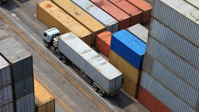 Container operation in port series