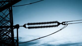 Electricity high voltage pole