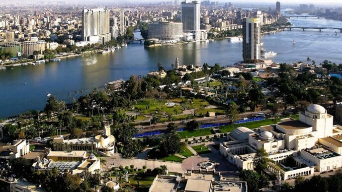 The Nile River as it passes through Cairo