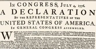 US original Declaration 1776