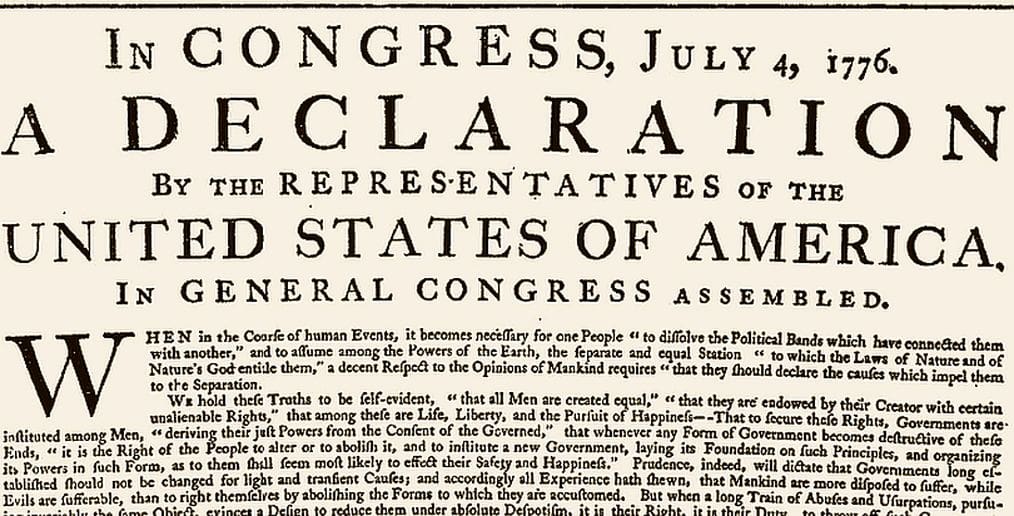 US original Declaration 1776