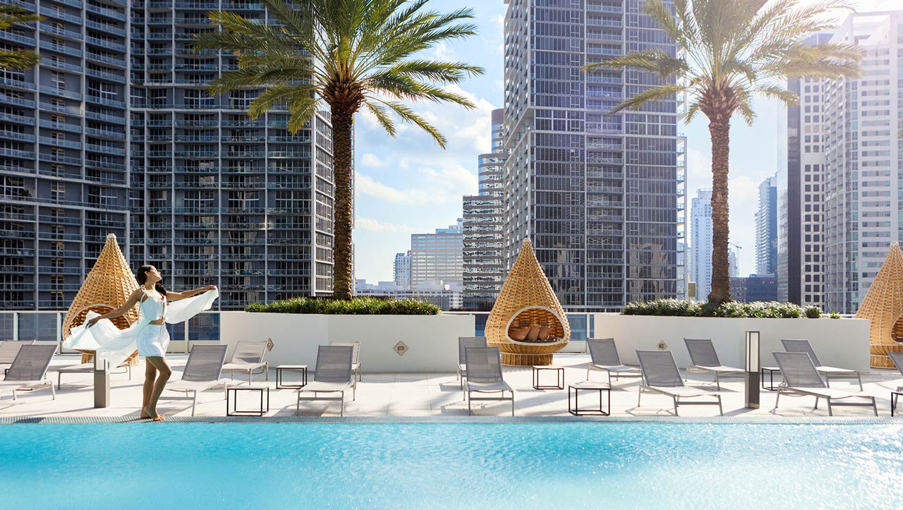 Rooftop pool at Kimpton Epic Miami